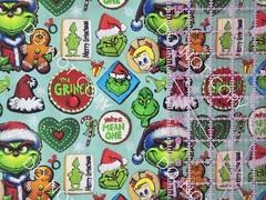 Custom 100% Cotton Woven Fabric The Grinch Stole Christmas Cookies 1/4 yard 9X56
