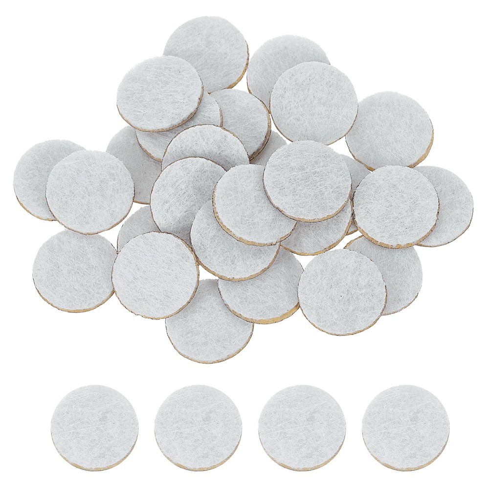 120Pcs Round Felt Circles, 12mm (1/2″) Non-Woven Felt Fabric Sticker, White