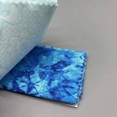 FS fabric shapes – 20 squares 10 x 10” baby blues Five Designs Four Per Design