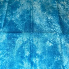 Aqua Blue Tie Dyed Cotton Fat Eight 9”x21” New