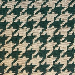 Chenille Hunter Green hounds tooth Upholstery Drapery fabric by yard 54” Wide