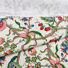 COVINGTON LEICESTER 100 MULTI LARGE FLORAL MULTIPURPOSE FABRIC BY YARD 54″W