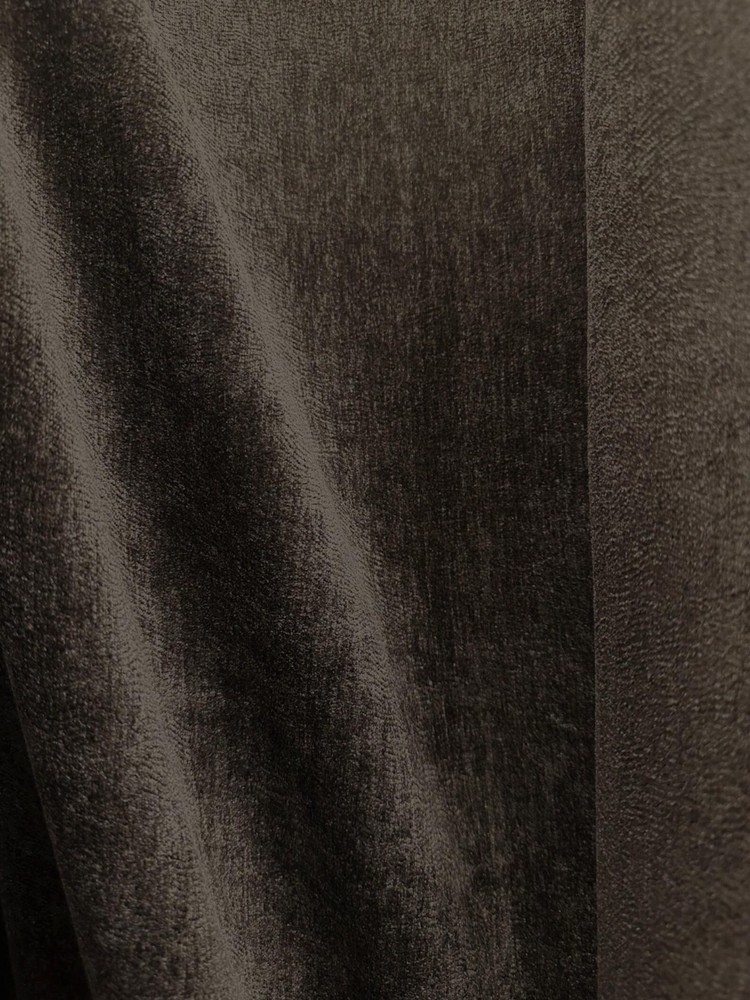 DEEP BROWN Chenille Velvet Upholstery Drapery Fabric (56 in.) Sold By The Yard