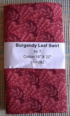 Fat Quarter – Burgandy Leaf Swirl