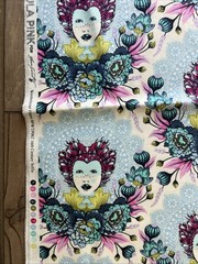 TULA PINK ELIZABETH 16Th CENTURY SELFIE~SKY(BLUE)~ONE YARD~OOP~VHTF