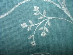 1.1 Metres iLiv Adriana Glacier Embroidered Fabric Curtain Upholstery Cushion