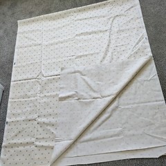 Off white Interior Fabric 1984 Scotchgard 54″ x 138″ Blue Shell Cottage Coastal