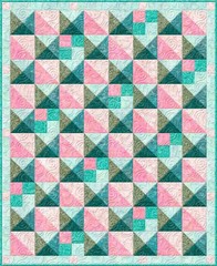 Wilmington Batiks – Desert Blossom – Bricks – Light Pink, Fabric BTY