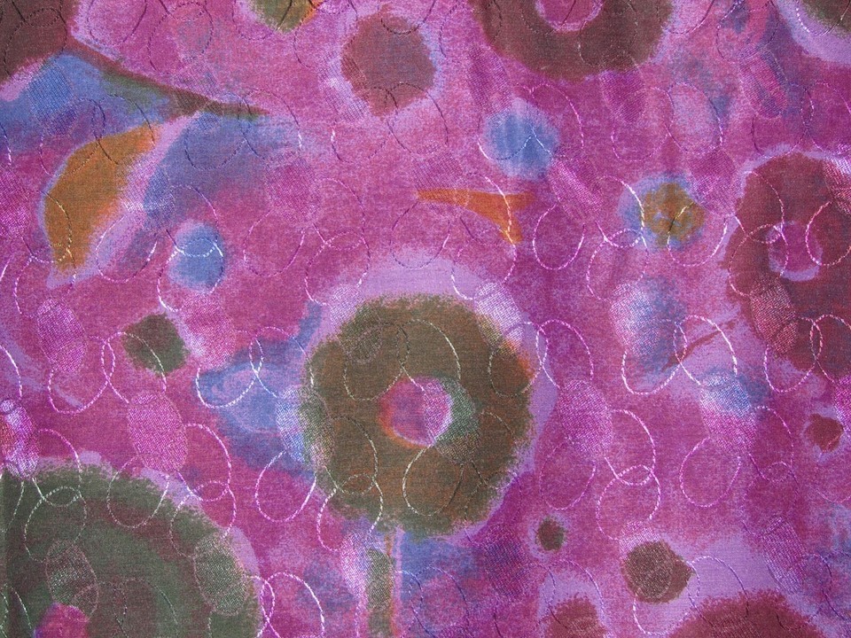 Multicolor of Purple Floral Print Fabric Sold by the Yard 44″ wide