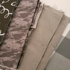 Fabric Scraps For Craft Varies of Sizes n Fabric Types- Color Gray 7oz