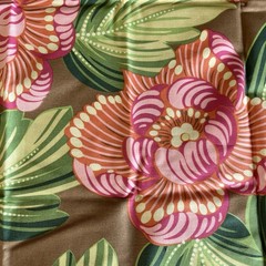Charm Big Tropical Pink Floral Flower Brown Amy Butler 1 Y
