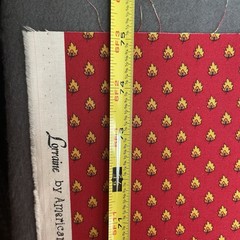 Moda Fabric Red Foulard Yellow Leaf/Fire Flames “Lorraine” American Jane 75×45”