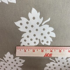 Grape Leaves Floral Double Sided Reversible Beige Cream Garden Upholstery 3 yd