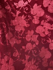 Luxury Embossed Merlot Velvet Flower Design 4-way Stretch 58/60” Sold By The yd.