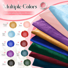 5 Yard Stretch Velvet Fabric, Pink, 60 Inch Wide | Stretchy Velvet Cloth, 90% Po