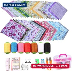 50 Pcs 4″ x 4″ Craft Fabric, Craft Bundle Patchwork, Pre-Cut Quilt Squares, Quil