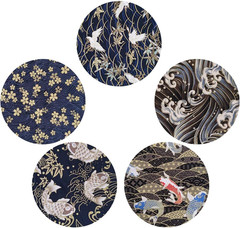5PCS Cotton Pattern Fabric Bundles Small Flower Pattern Japanese Style Fabric fo