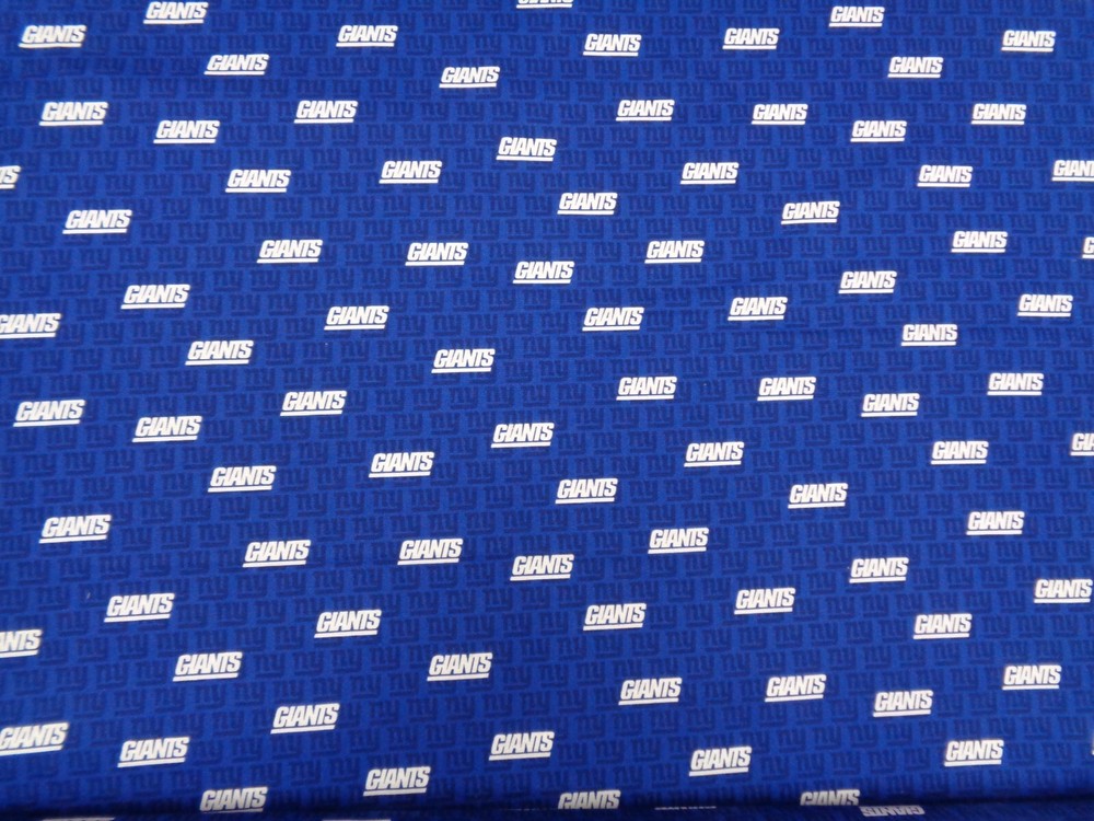 NEW YORK GIANTS NFL 100% COTTON 1 /2 YARD PIECE BRAND NEW DESIGN “GO GIANTS”