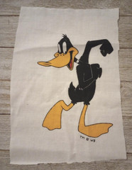 looney tunes daffy duck fun fabric large print 6 x 4.5 inch 1pc