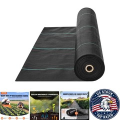 6 x 300 ft Heavy-Duty PP Landscape Fabric for Driveway and Garden, Black
