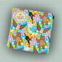 Little Bear Cartoon Characters DBP Print 1 Yard Fabric Seamless Design App 59×36
