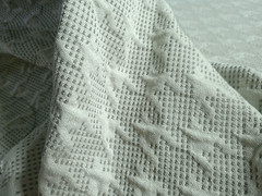 Carnegie Cream &Tan “Anagram” Matlasse’ Modern Houndstooth Raised Pattern 3 Yds