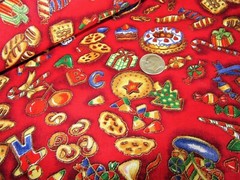 Vintage Sewing Fabric Robert Kaufman Holiday Christmas 108″ x 44″