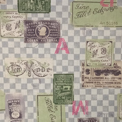 Vintage Lecien Fabric–Art Store Theme–Japan Cotton Quilting Sewing 2 Yards