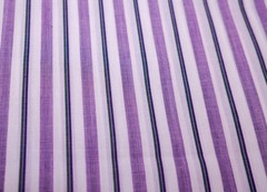 #4 White, Lavender & Green Stripe Cotton-15 yards 26”