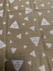 Vintage Style Cotton Fabric White Triangle Patterns 1/2 yard x 38″ Quilting