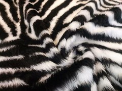 DESIGN Fun Faux Fur Fabric Material – RETRO ZEBRA
