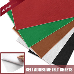 Bonsicoky 10 Pack Self Adhesive Felt Sheets 20x30cm (7.9×11.8 inches), White