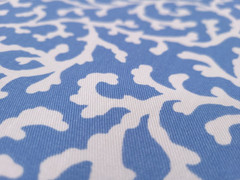 P Kaufmann SAVOY SILHOUETTE BLUEBELL Indigo Jacobean Designer Drapery Uph Fabric