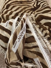 Jo-Ann Fabric 128 x 56 inches piece-56-Wide Brown & Cream Sheer Zebra Print