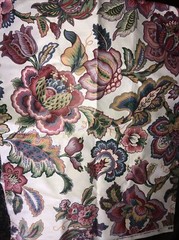 Stanley King Studio Fabric Remnant 56×22” Floral Teflon Vat Dye Screen Print