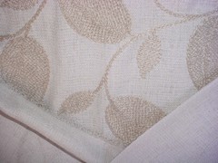 2-1/4Y 3614 Kravet 3614 Taupe Grey Embroidered Leaf Drapery Upholstery Fabric