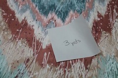 Stanley King Studio Turquoise Coral Dupont Teflon Paint Splatter Fabric Vintage