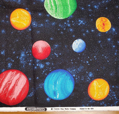 Cranston Planets Stars Sky Space Fabric 55 x 44 Precut