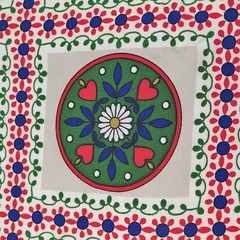 Vintage Pflegeleicht Fabric Dutch/Holland Pitcher and Plate Pattern 2+ Yards