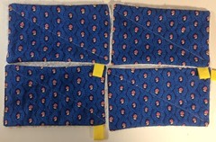 Reusable Small Cleaning Cloths 8X5” 100% Cotton Chenille & Quilt Fabric Set Of 4