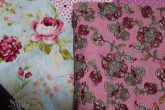 Scrap Piece Quilting Cotton Sewing Fabric RED PINK Hues 8 Different Patterns