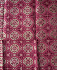 Kravet Damask Burgundy Red Designer Fabric Remnant 24 x 24″