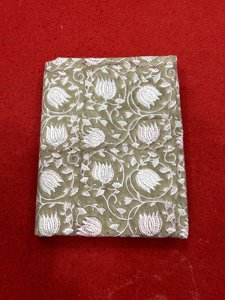 Print_805 Handmade Floral Running Cotton Indian Fabric 10 Yard New Hand-Block