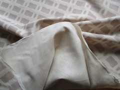 Schumacher’s Townline Linen Fabric 6.44 yds Taupe beige