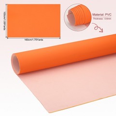 Faux Leather Sheets 63×39.4in, PU Vinyl Fabric for Orange Red