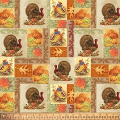 David Textiles 36x44in Cotton Bountiful Thanksgiving Precut Sewing Craft Fabric