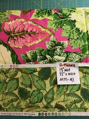 OOP Martha Negly Cotton, Variegated garden, 40”x WOF