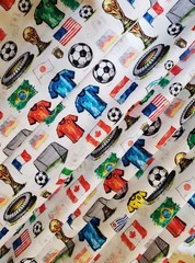 FIFA, International Soccer Motiff, Sports Fabric!100%Cotton 1 yd•BTY•Fast Ship!