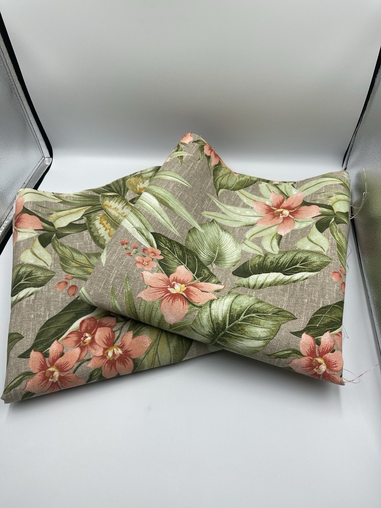 Outdoor Fabric Lot Tropical Floral 2+ Yards Solarium UV Resistant Patio Cushion