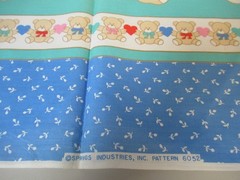 SPRINGS INDUSTIES Baby Blanket Fabric Panel Teddy Bear Alphabet 44”x35” VTG NEW